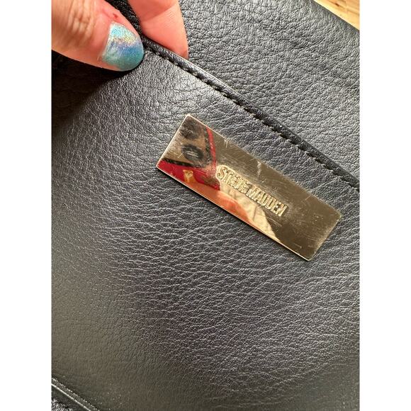 Steve Madden: Black Riveted Crossbody Bag - Picture 10 of 16